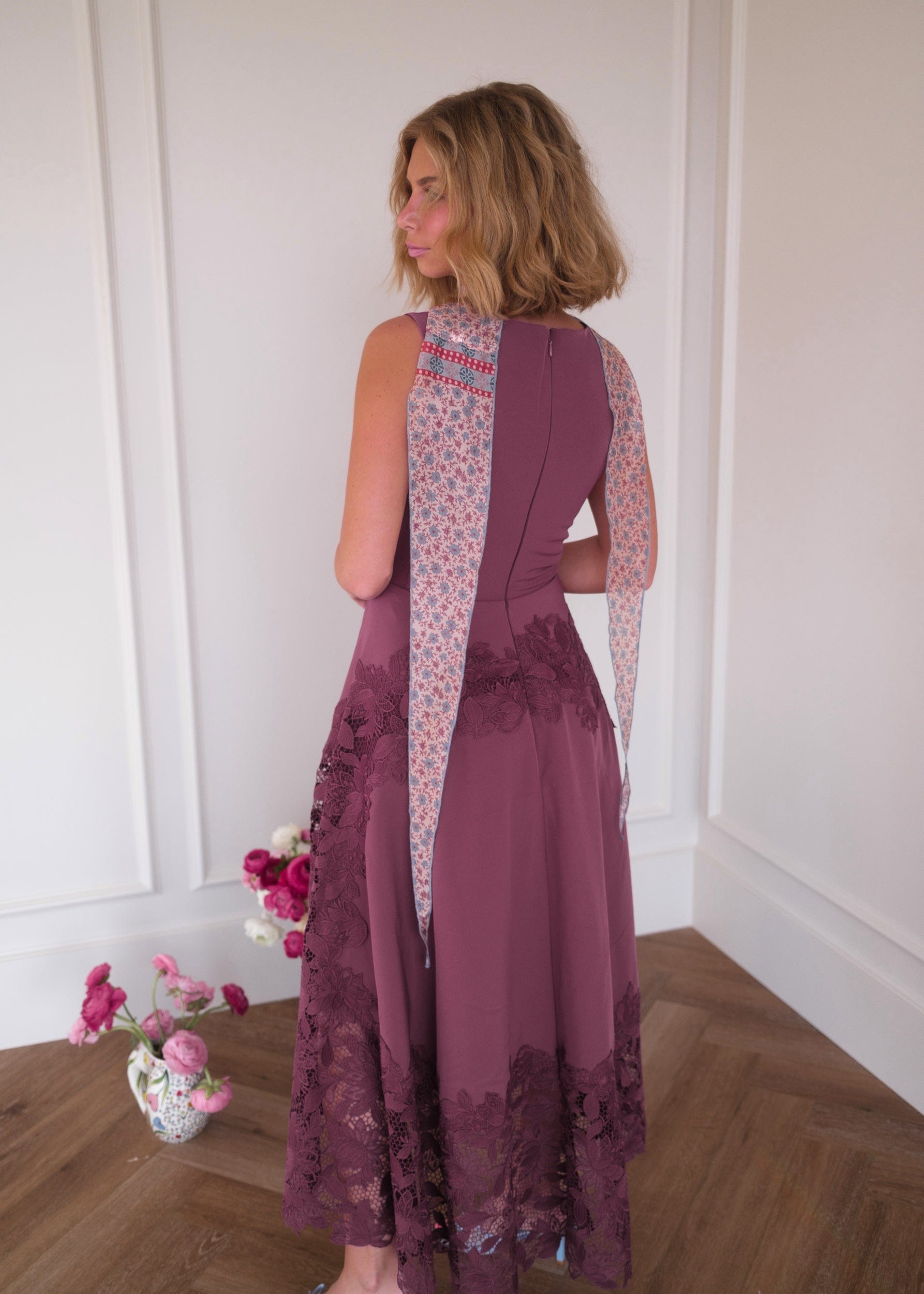 chic size inclusive model wearing JessaKae Adara Dress