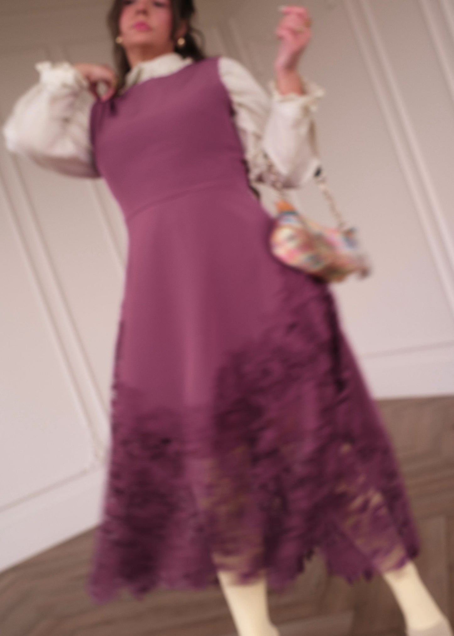 chic size inclusive model wearing JessaKae Adara Dress