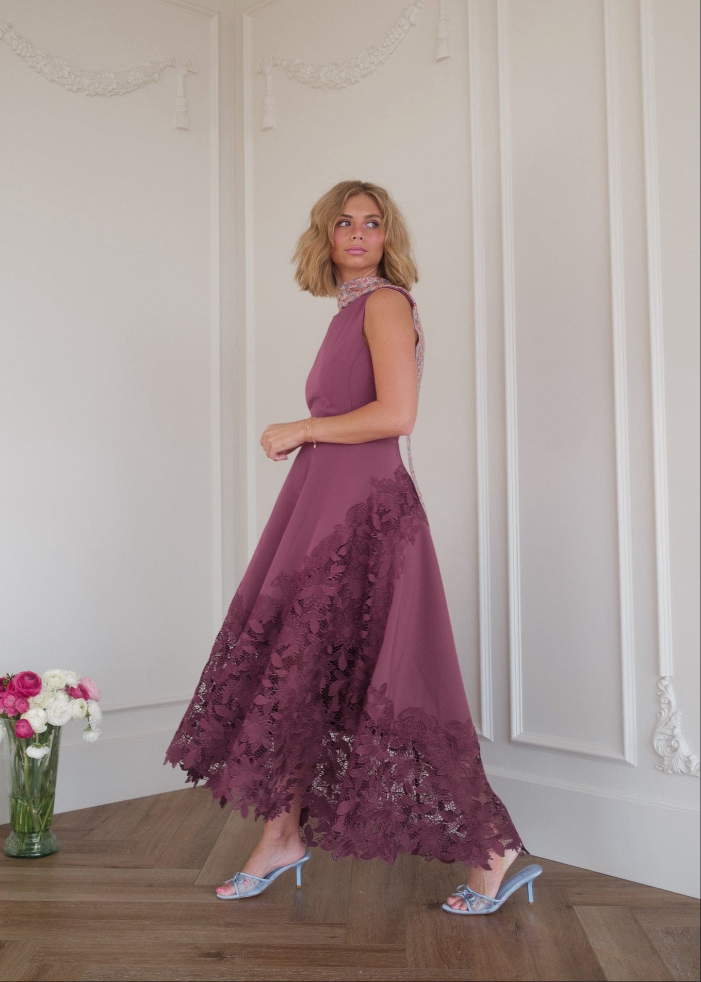 chic size inclusive model wearing JessaKae Adara Dress