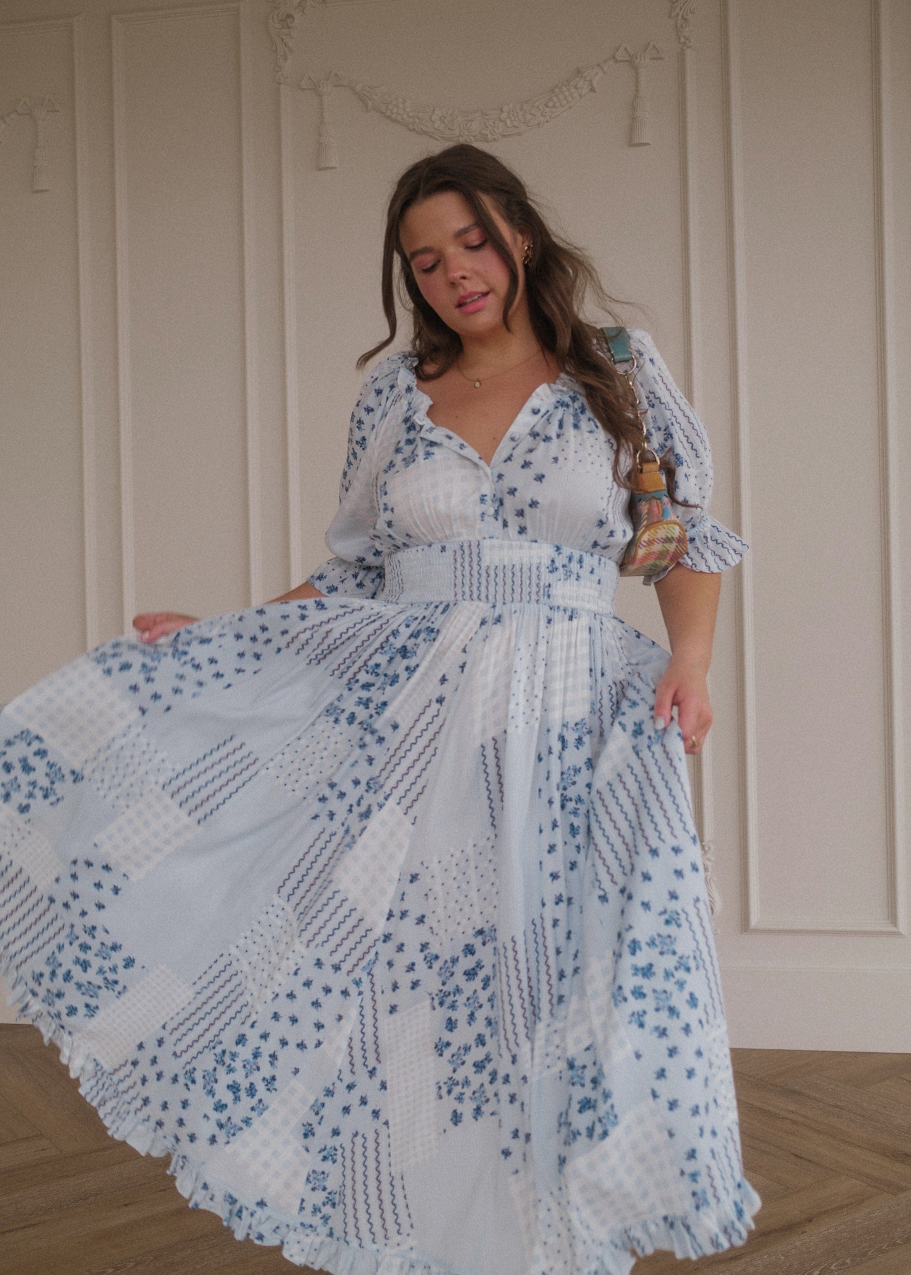 maxi alice dress print Green Tulip Print Alice Maxi Dress