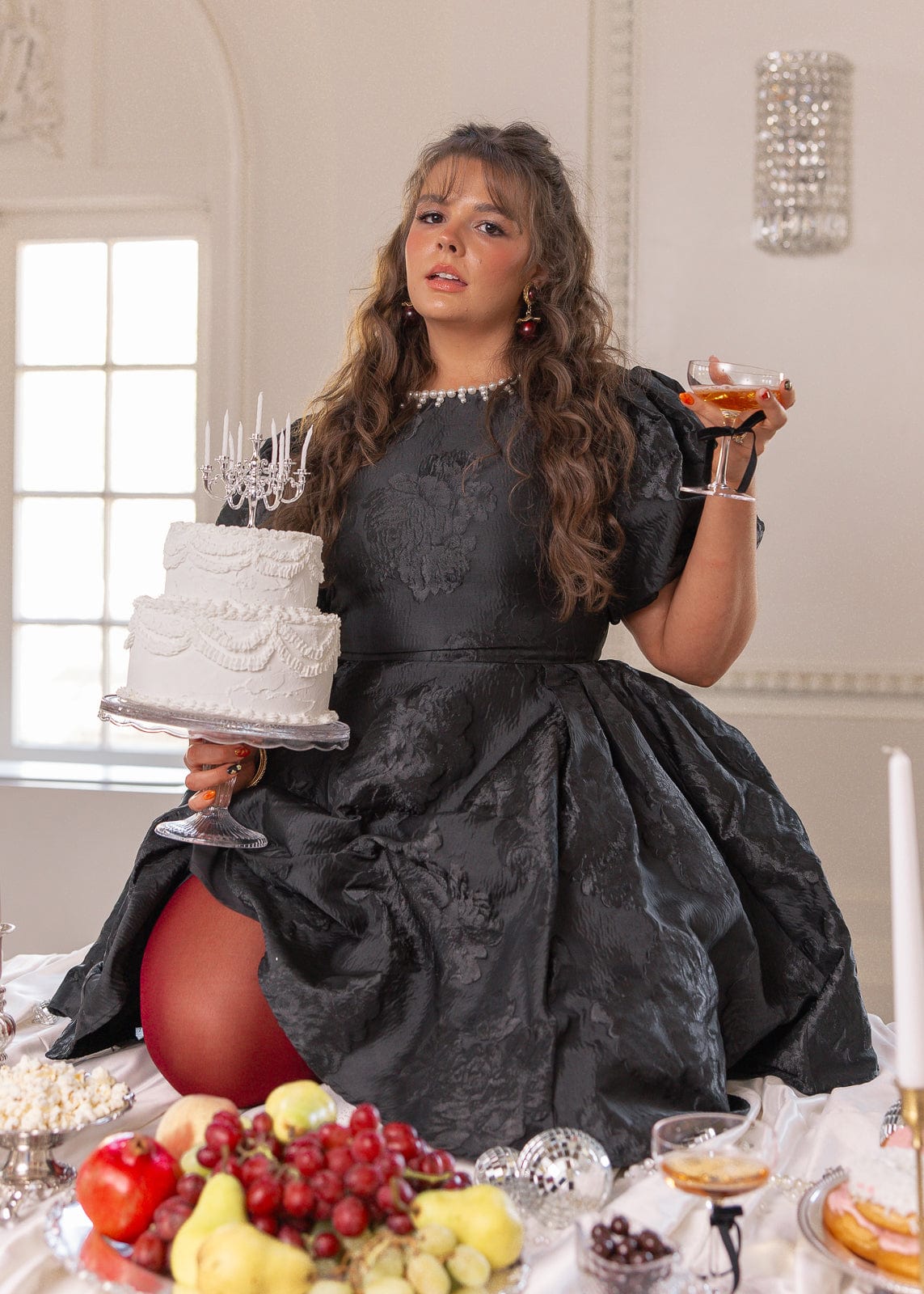 chic size inclusive model wearing JessaKae Angelina Dress