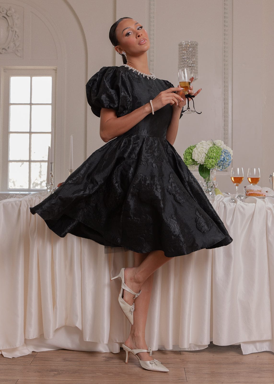 chic size inclusive model wearing JessaKae Angelina Dress