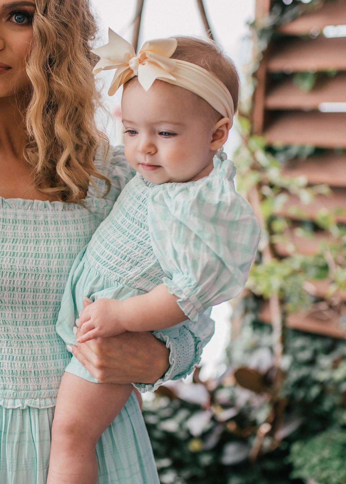 Annabelle Baby Romper - Tiffany Blue