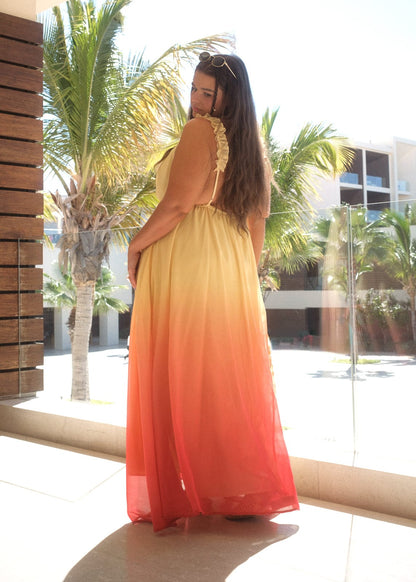 chic size inclusive model wearing JessaKae Anya Dress