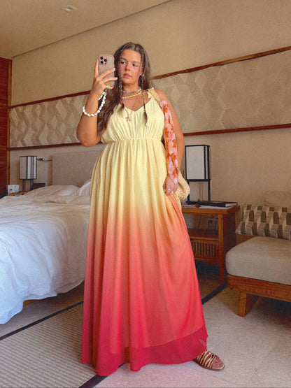 chic size inclusive model wearing JessaKae Anya Dress