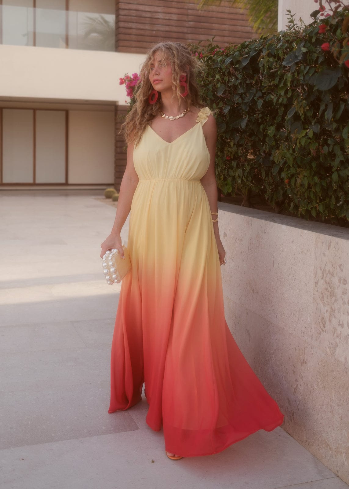 chic size inclusive model wearing JessaKae Anya Dress