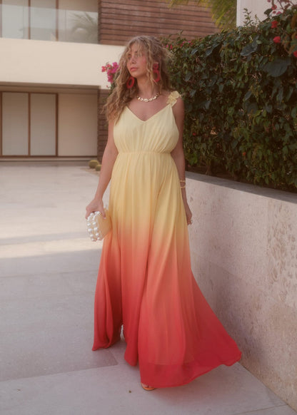 chic size inclusive model wearing JessaKae Anya Dress