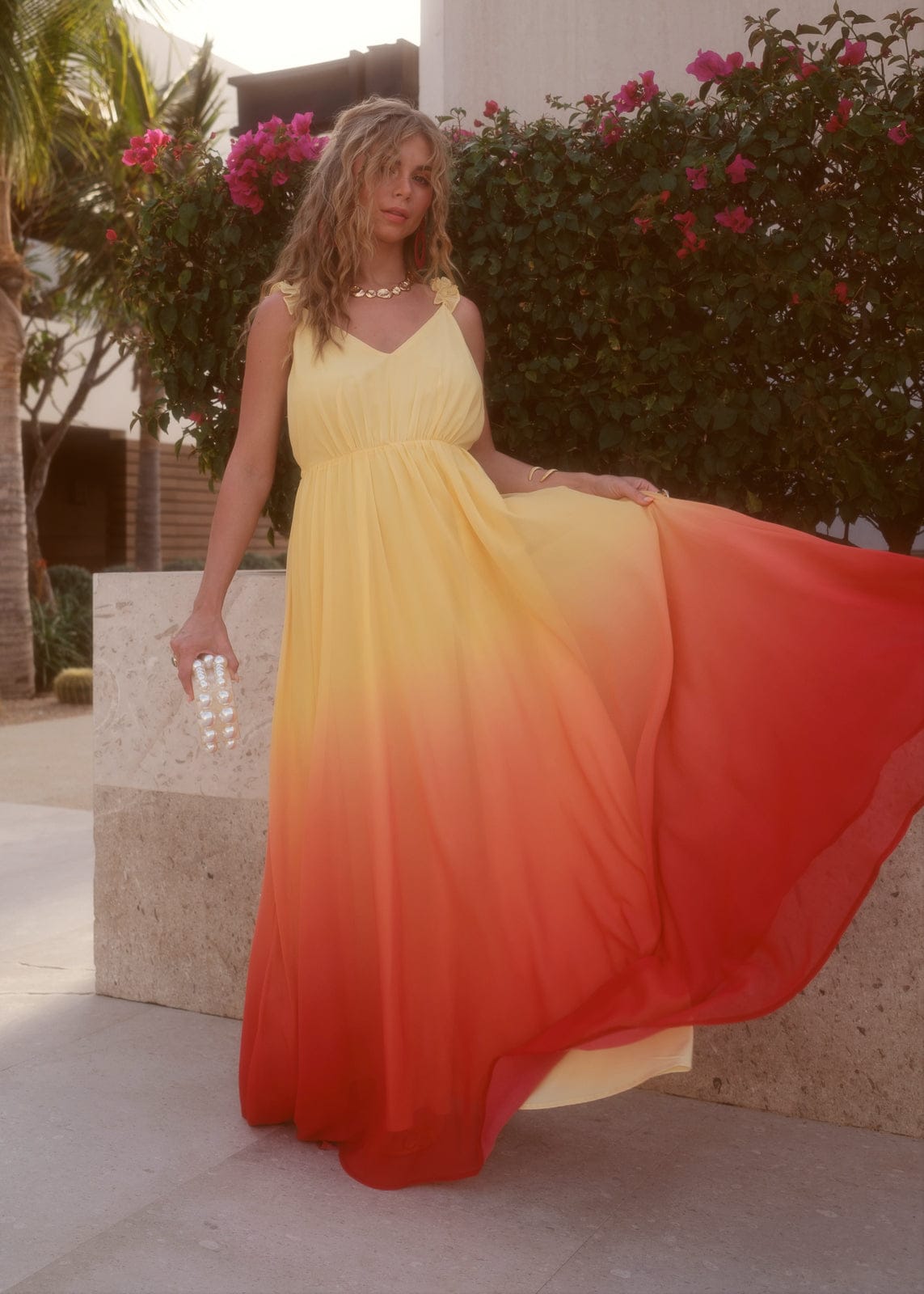 chic size inclusive model wearing JessaKae Anya Dress