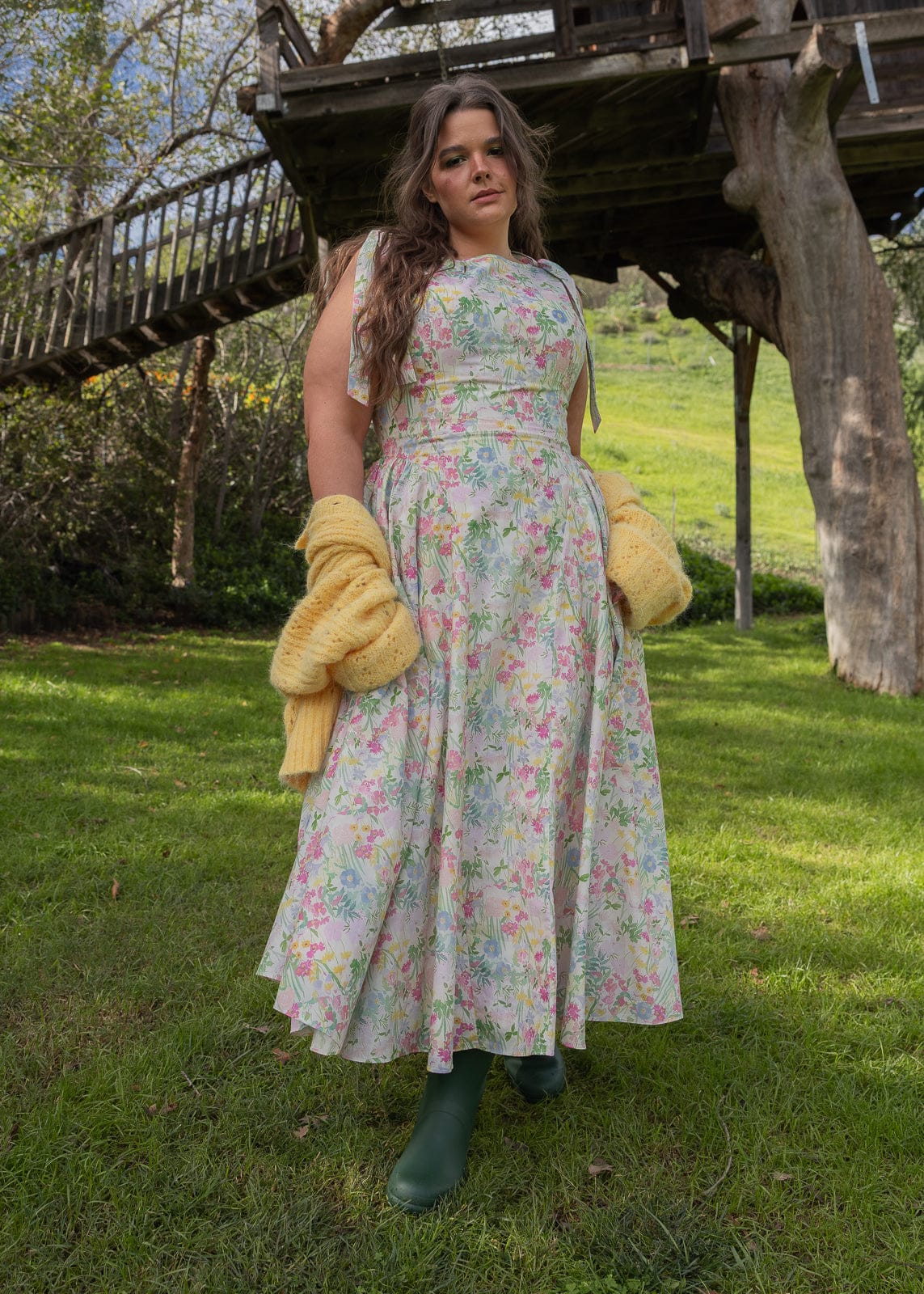 chic size inclusive model wearing JessaKae April Dress Dresses