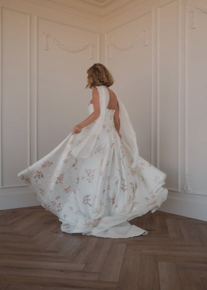 chic size inclusive model wearing JessaKae Arabella Dress White