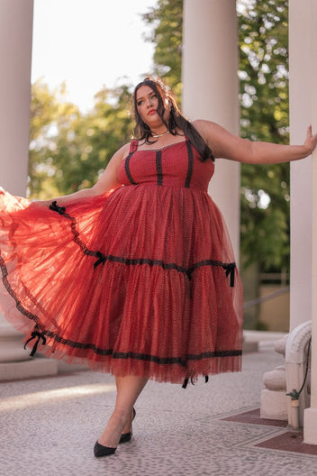 chic size inclusive model wearing JessaKae Audrey Dress Dresses