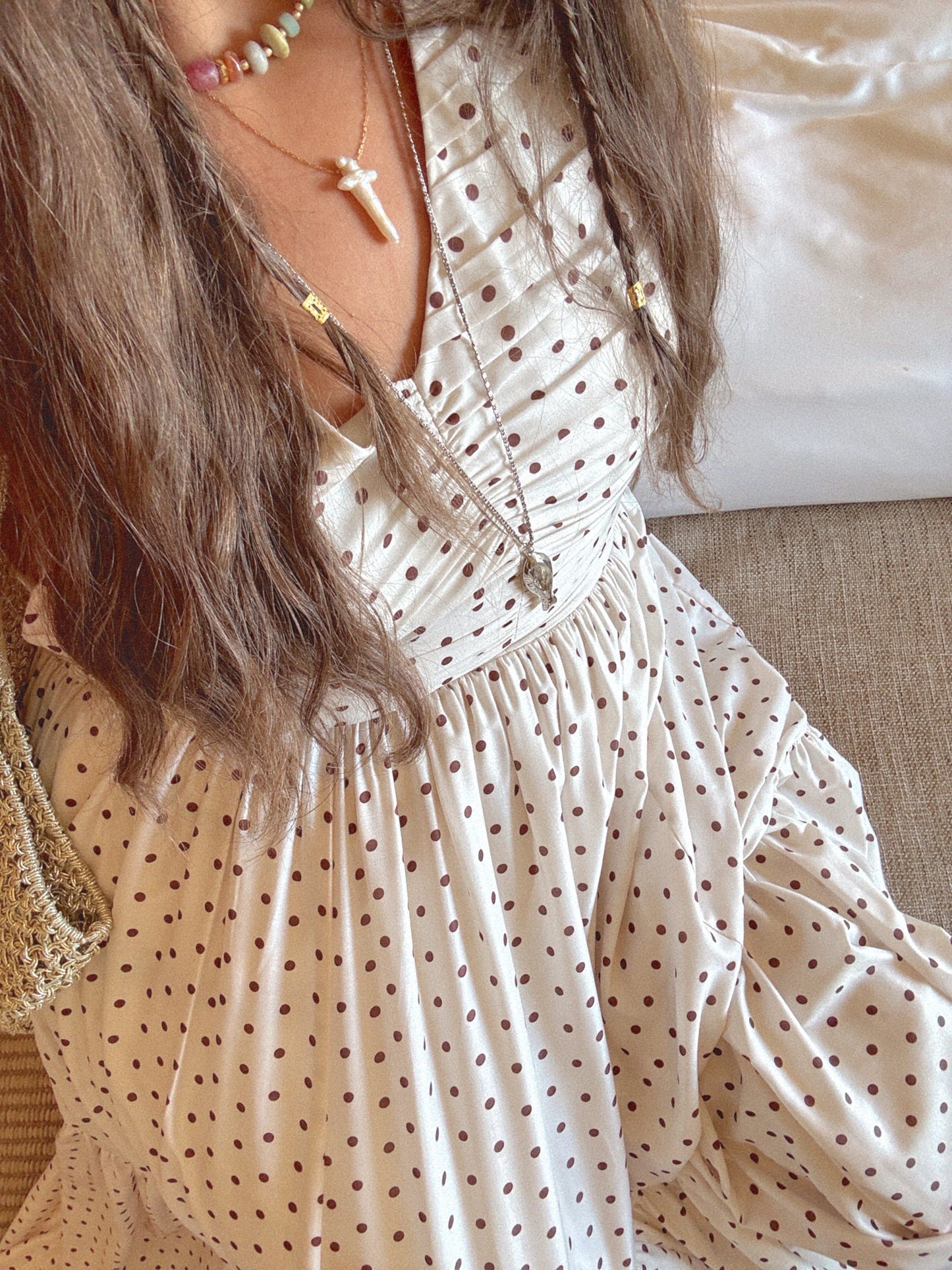 chic size inclusive model wearing JessaKae Bali Dress