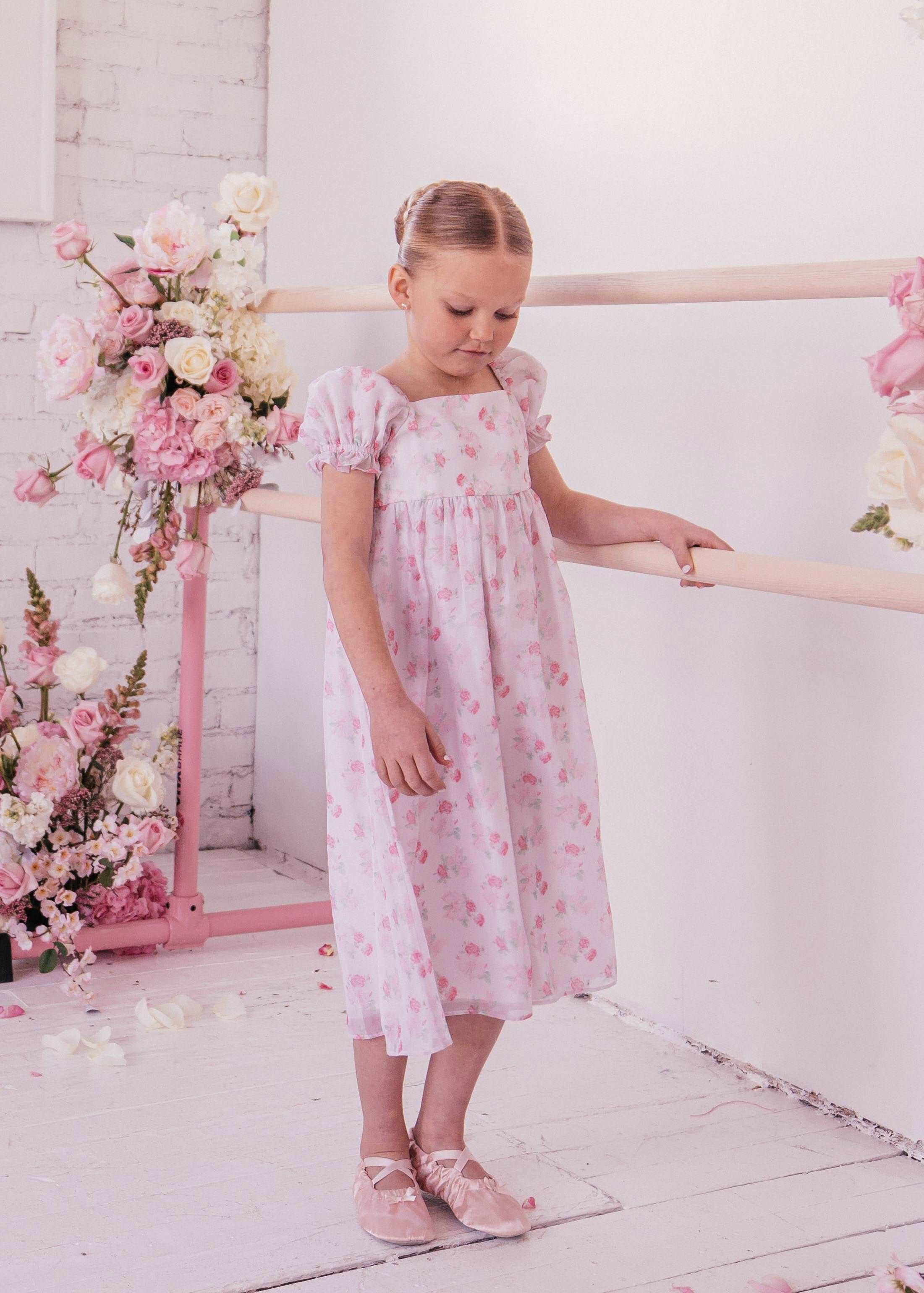 Ballet Girls Dress - Dusty Rose