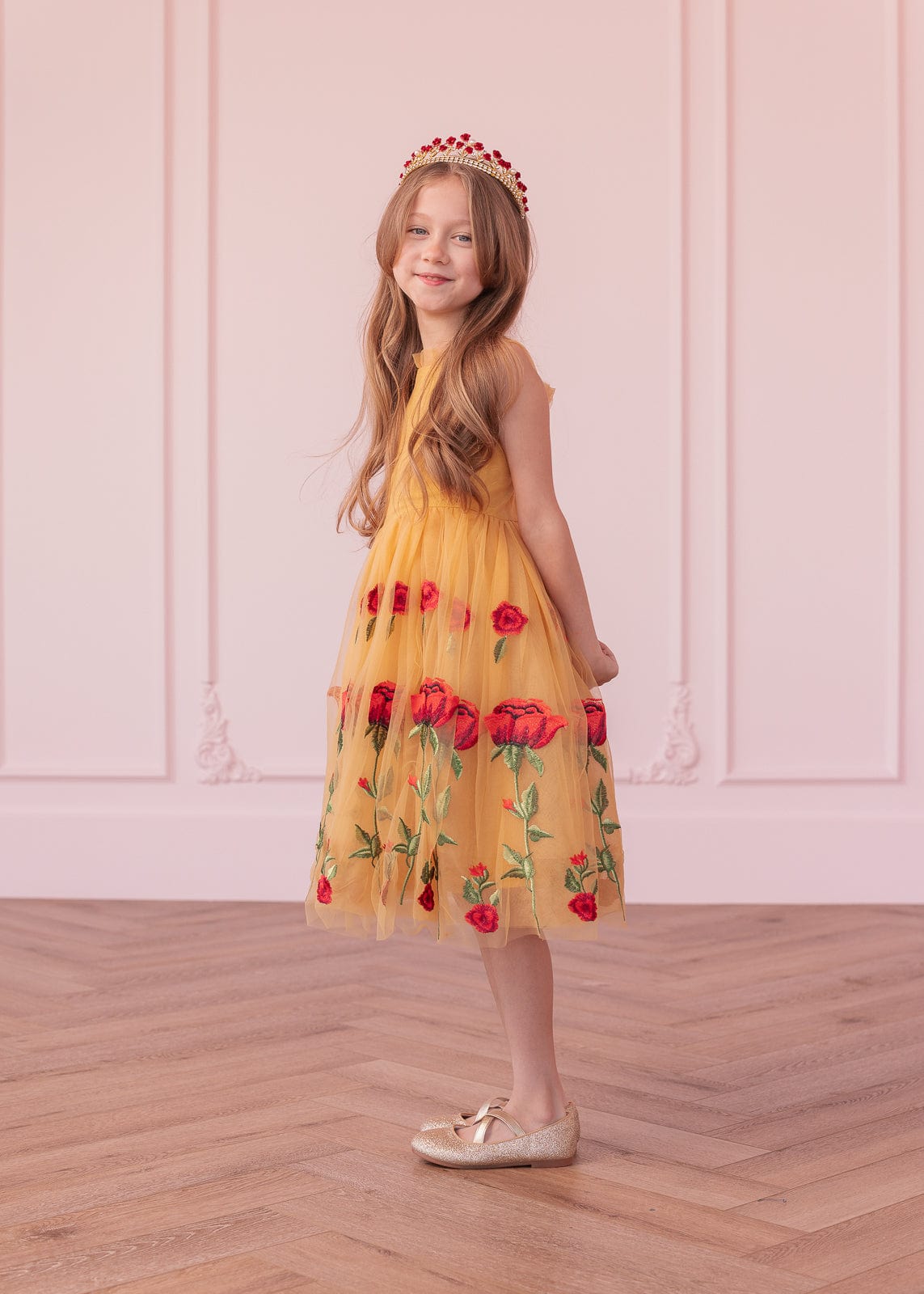 chic size inclusive model wearing JessaKae Belle Girls Dress