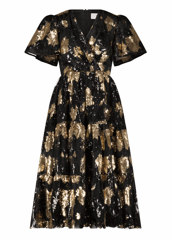 Bette Dress - Black/Gold