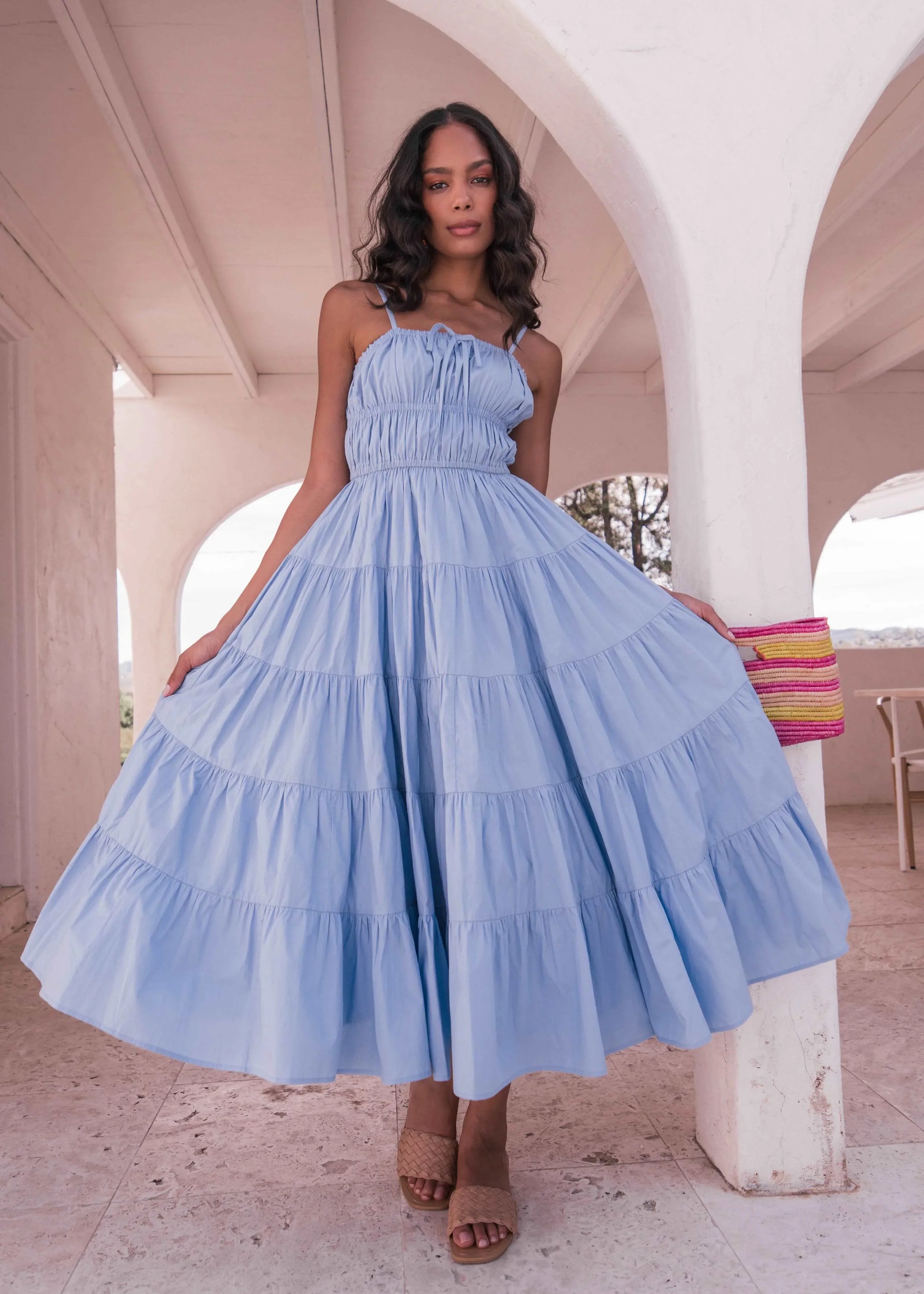 Birdie Dress Blue | Occasion Dress in Sizes XXS6X | JessaKae Birdie Dress Blue | Occasion Dress in Sizes XXS6X | JessaKae