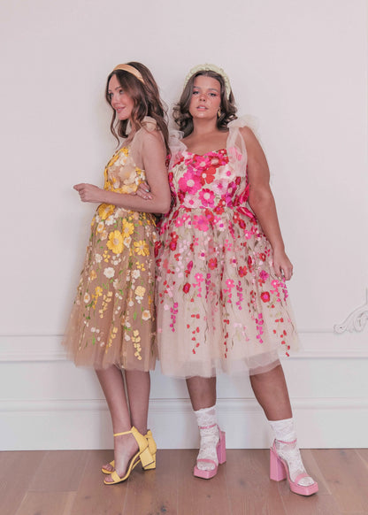 Blossom Dress Dresses - JessaKae - Blossom Dress - Pink / XXS