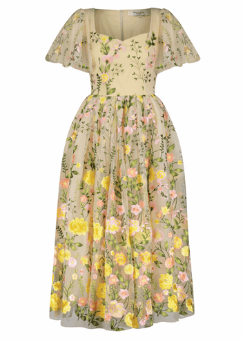 Blushing Flora Dress Dresses - JessaKae - Blushing Flora Dress_Blushing Cream Floral / XXS