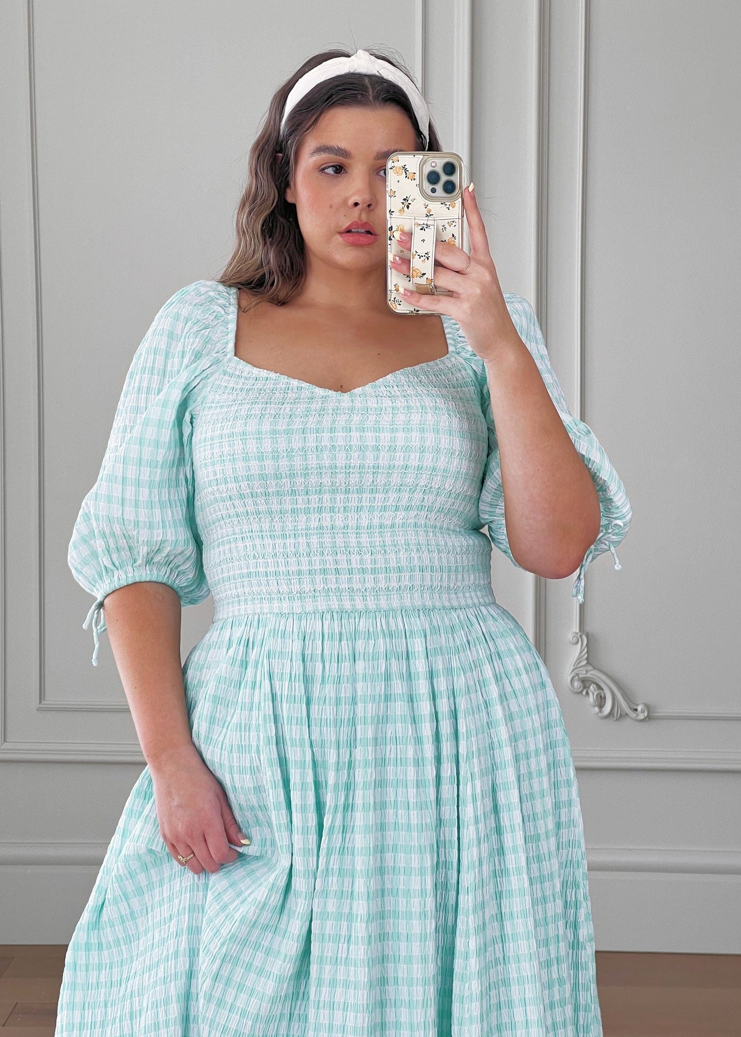 chic size inclusive model wearing JessaKae Bonnet Dress Dresses