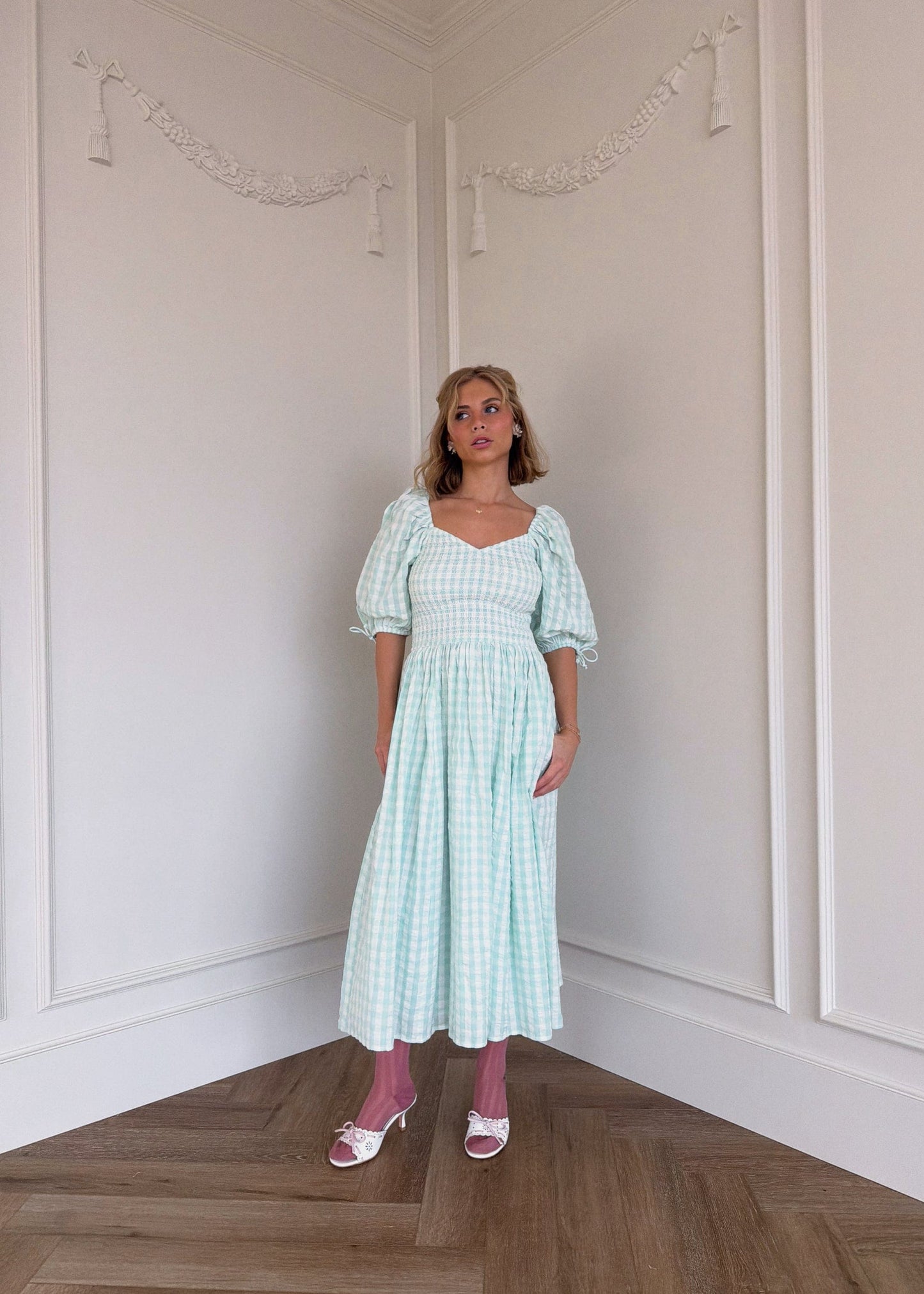 chic size inclusive model wearing JessaKae Bonnet Dress Dresses