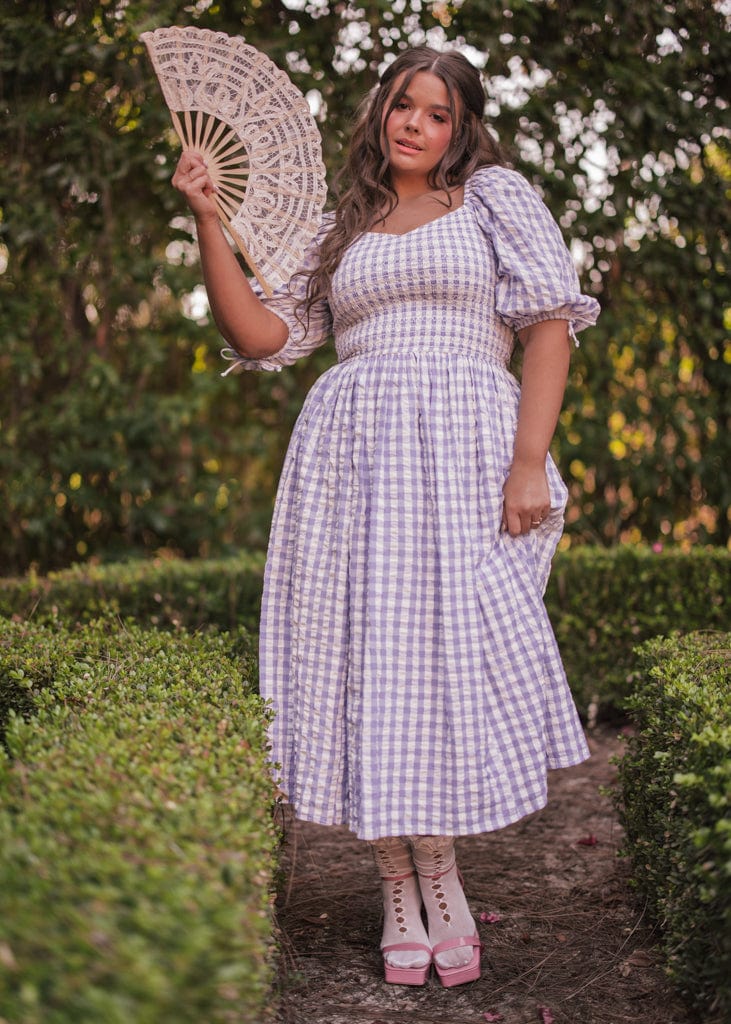 chic size inclusive model wearing JessaKae Bonnet Dress