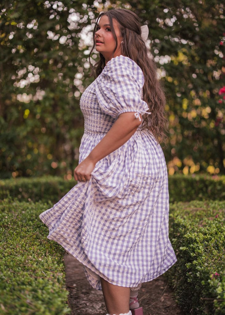 chic size inclusive model wearing JessaKae Bonnet Dress