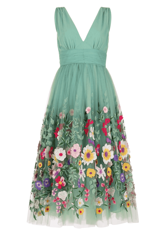 Bouquet Dress - Green Garden