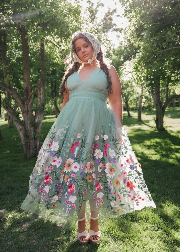 Bouquet Dress - Green Garden