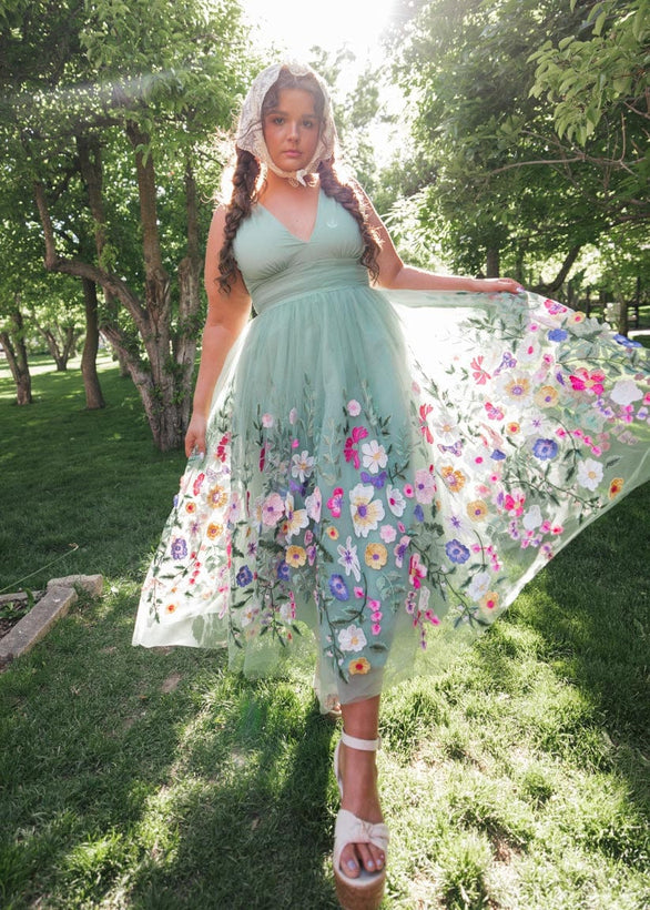 Bouquet Dress - Green Garden