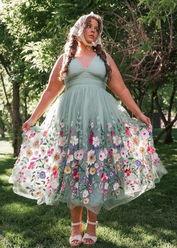 Bouquet Dress - Green Garden