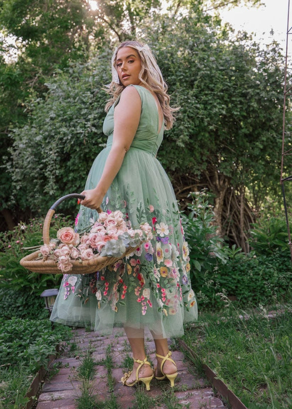 Bouquet Dress - Green Garden