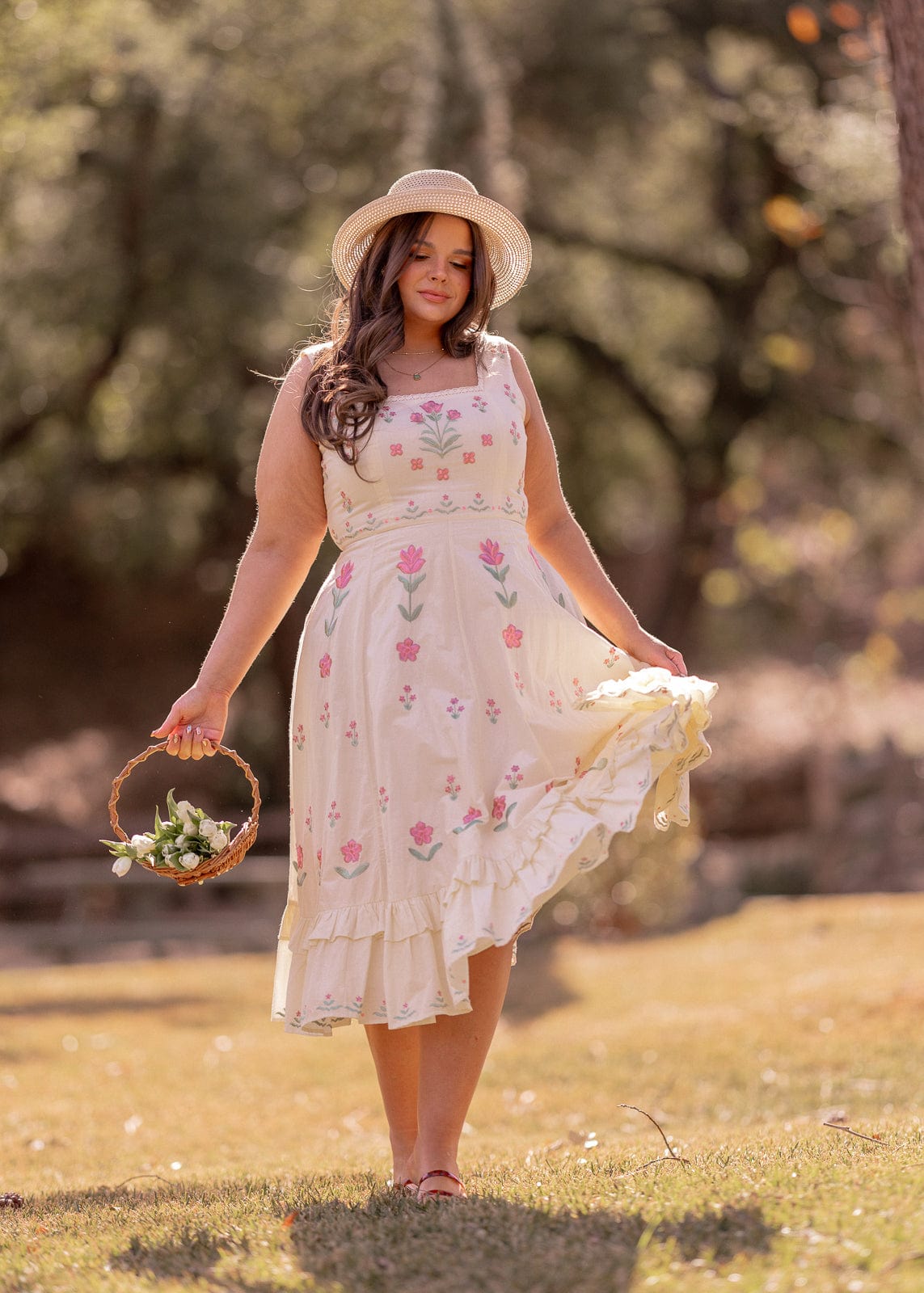 chic size inclusive model wearing JessaKae Buttercup Dress Dresses