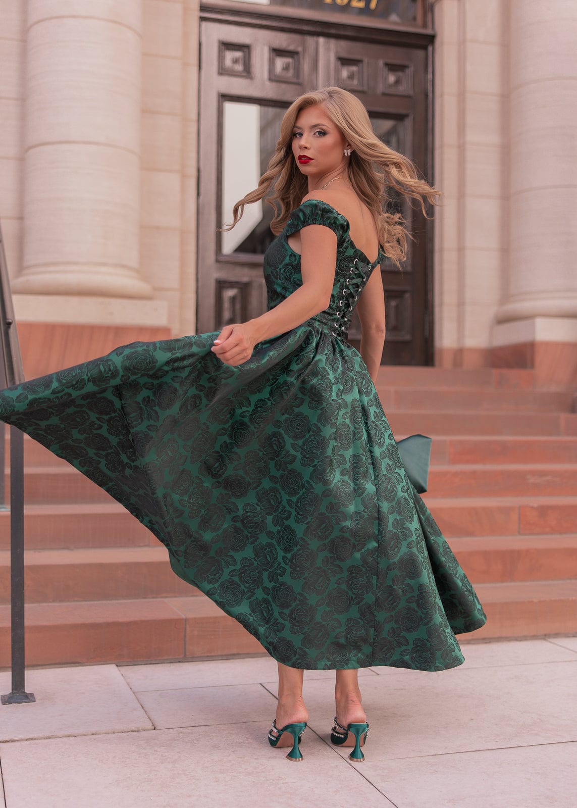 chic size inclusive model wearing JessaKae Campbell Dress