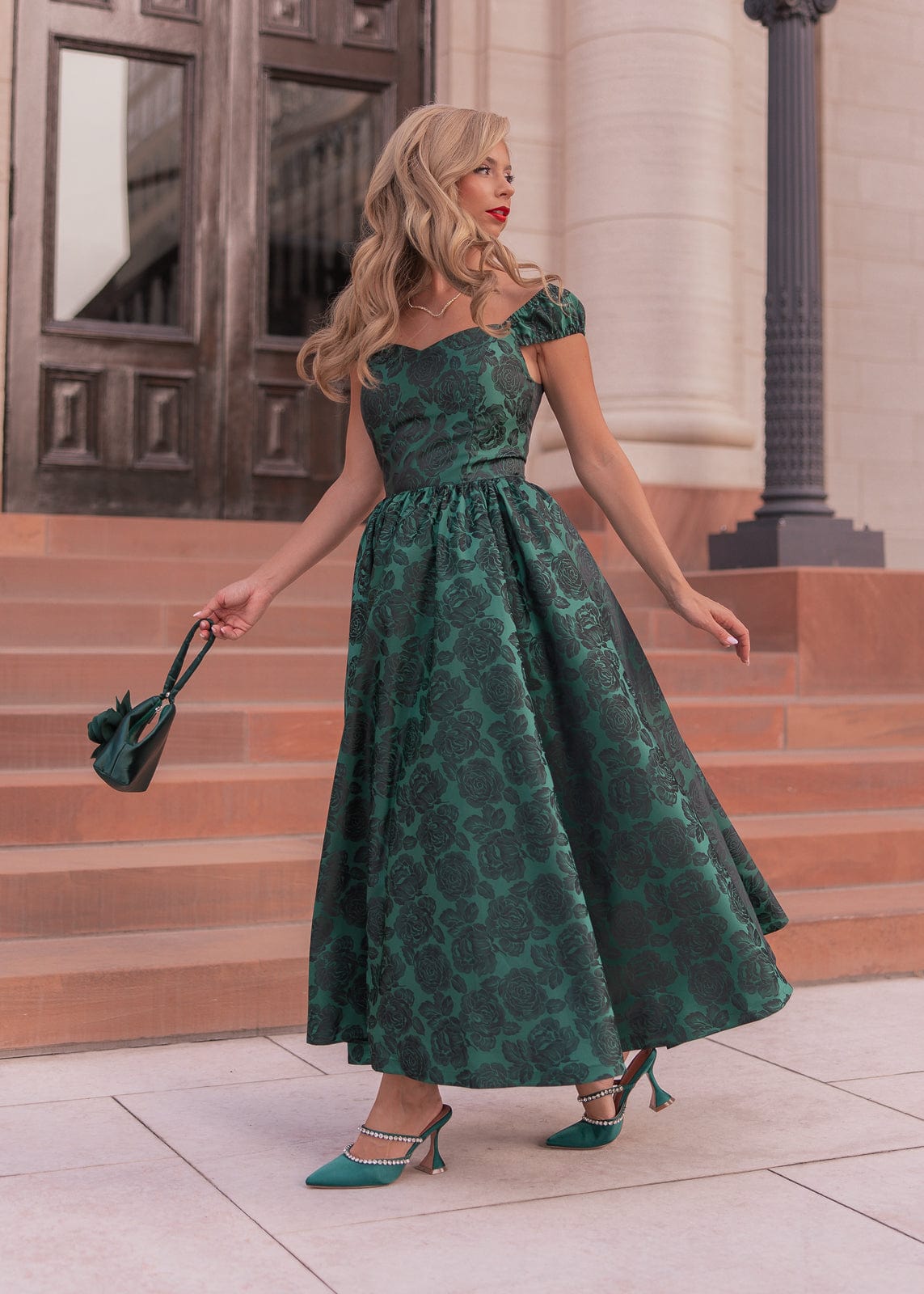 Campbell Floral Print Corset Midi Dress - Green | Occasion Dress in Sizes XXS6X | JessaKae Campbell Floral Print Corset Midi Dress - Green | Occasion Dress in Sizes XXS6X | JessaKae