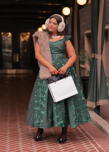 chic size inclusive model wearing JessaKae Campbell Dress