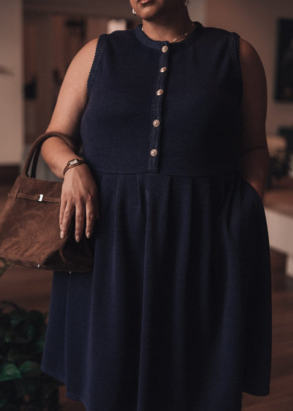 chic size inclusive model wearing JessaKae Carrie Dress