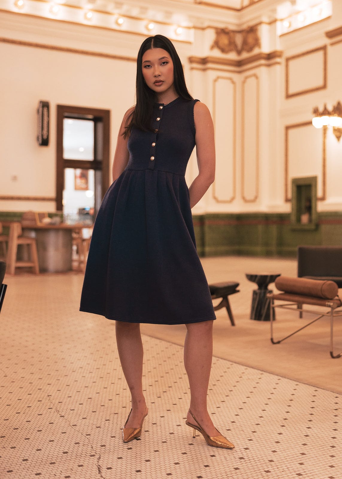 Carrie Dress - Navy | Occasion Dress in Sizes XXS–6X