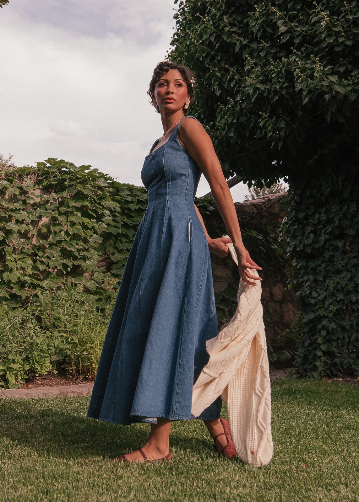 chic size inclusive model wearing JessaKae Cassie Dress