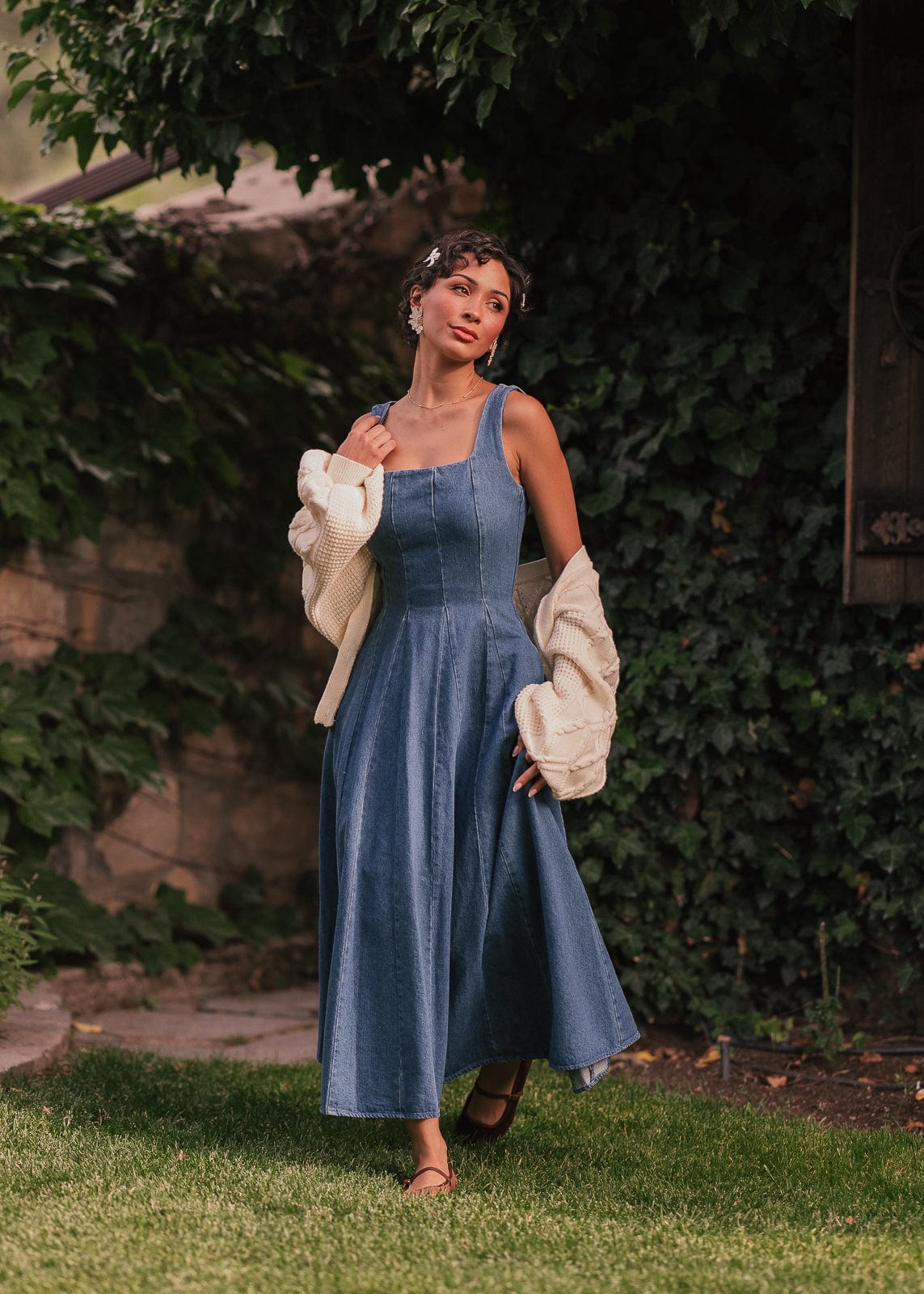 chic size inclusive model wearing JessaKae Cassie Dress