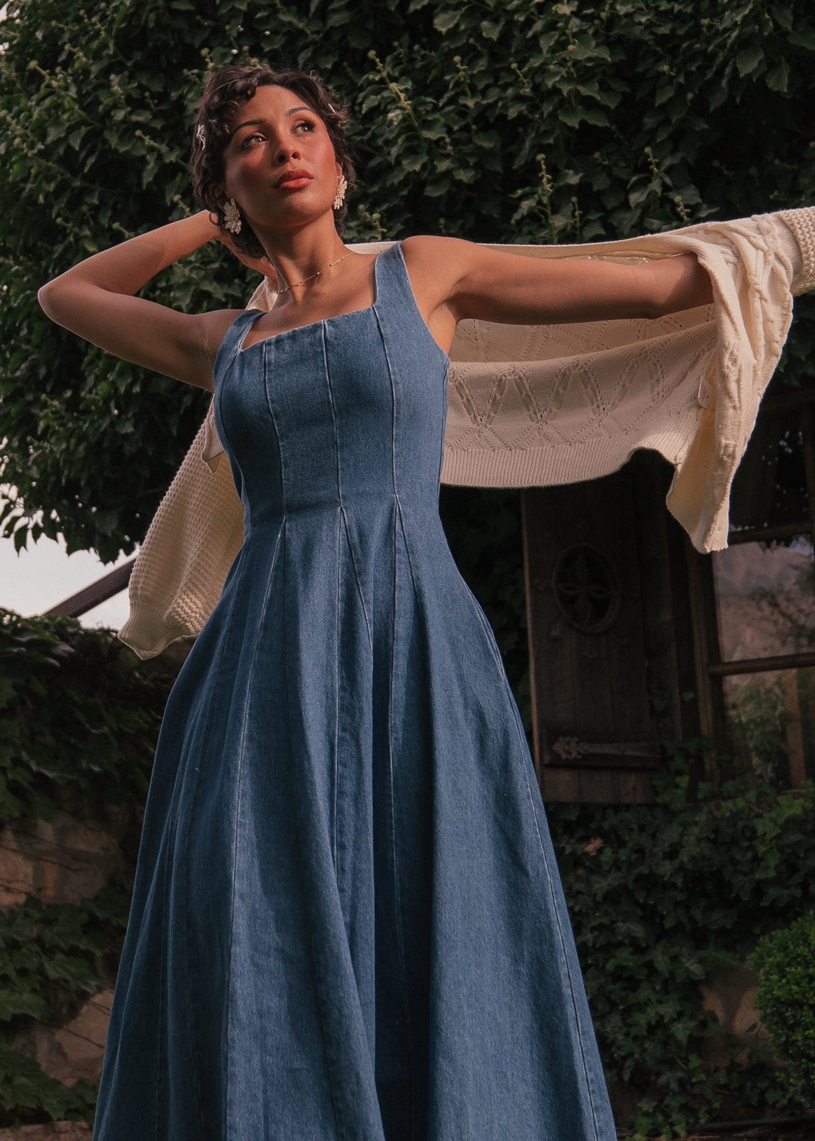 chic size inclusive model wearing JessaKae Cassie Dress