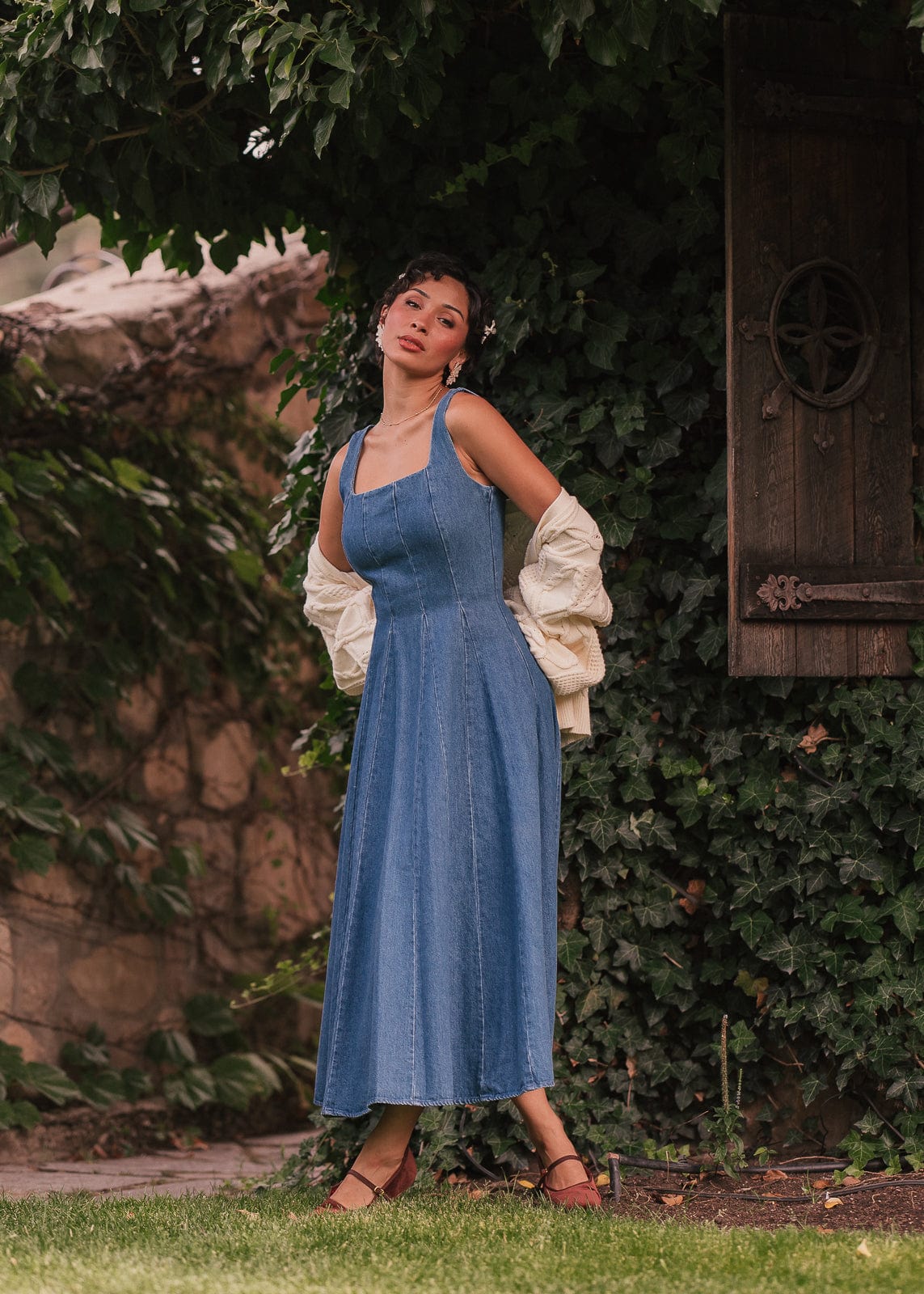 chic size inclusive model wearing JessaKae Cassie Dress