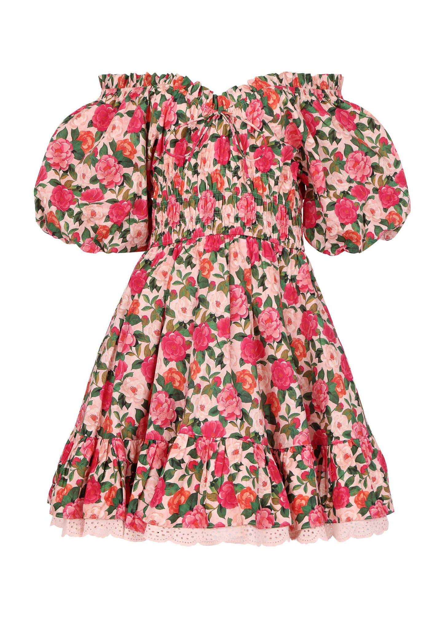 chic size inclusive model wearing JessaKae Cerise Dress