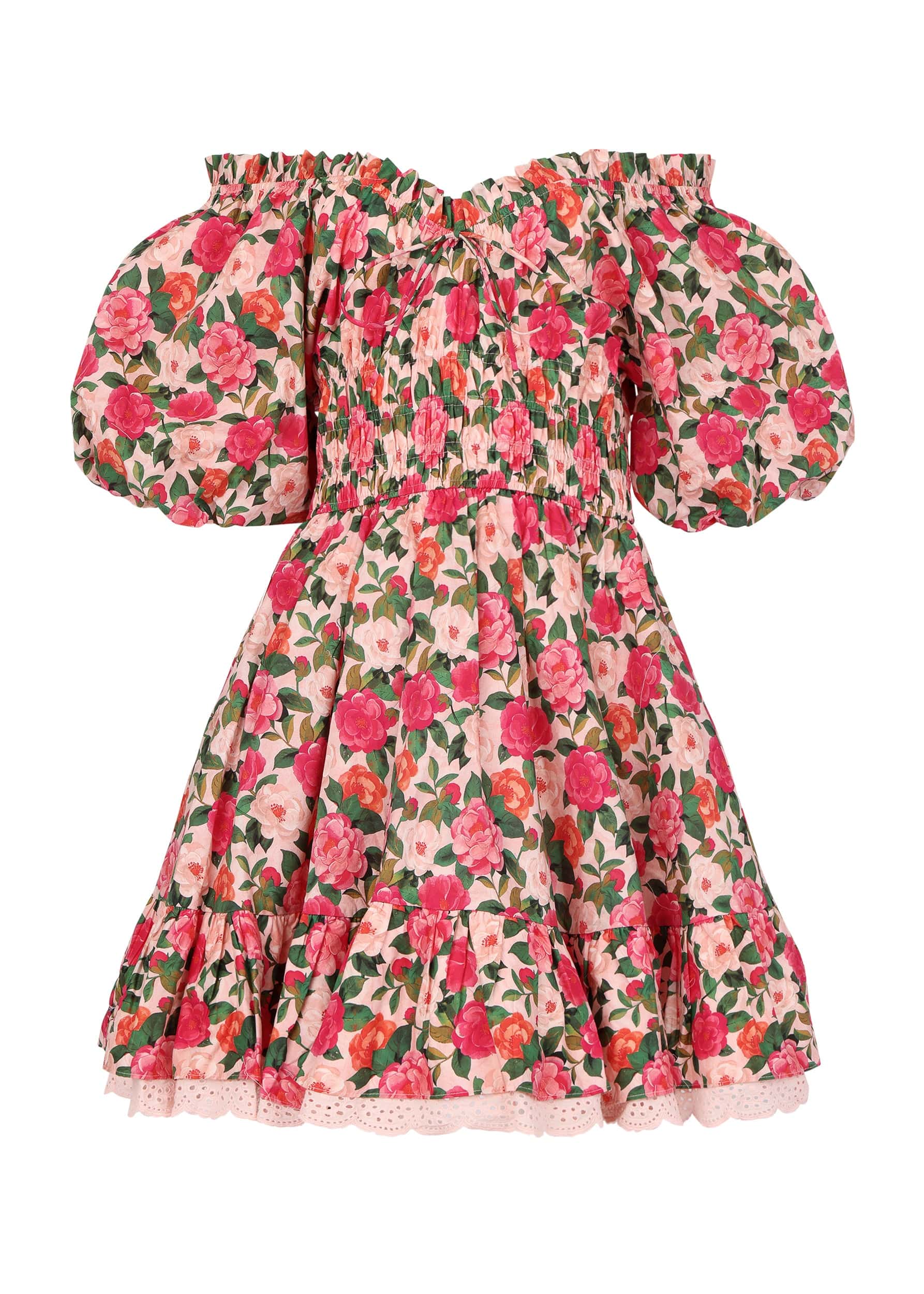 chic size inclusive model wearing JessaKae Cerise Dress