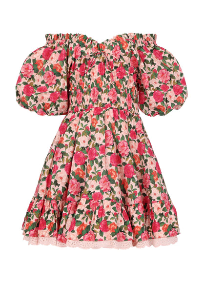 chic size inclusive model wearing JessaKae Cerise Dress