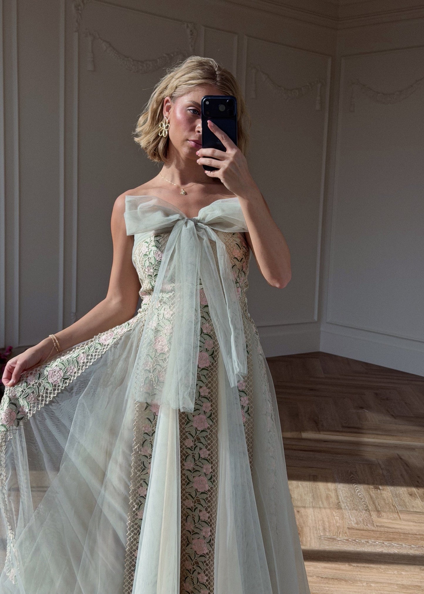 chic size inclusive model wearing JessaKae Cheyenne Dress