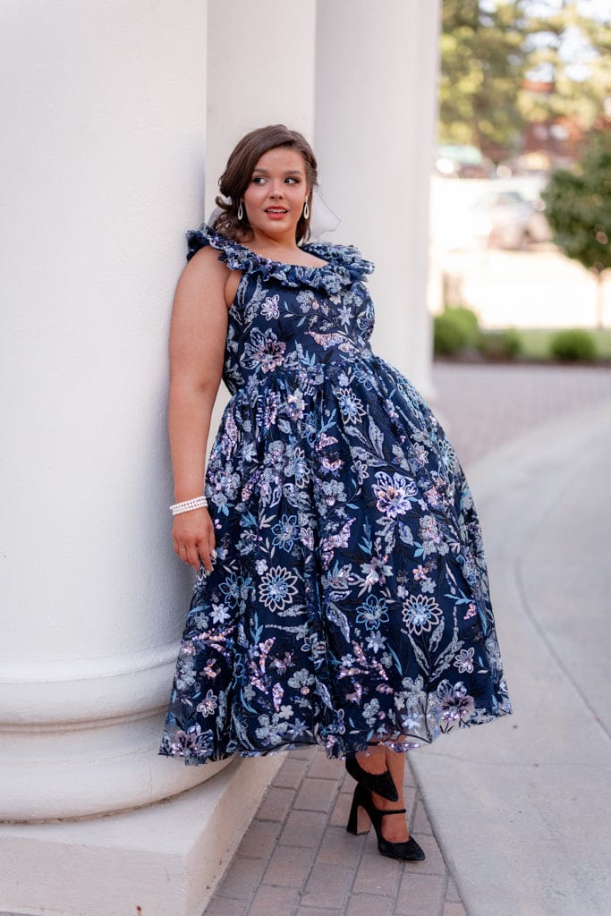 chic size inclusive model wearing JessaKae Chrissy Dress Dresses