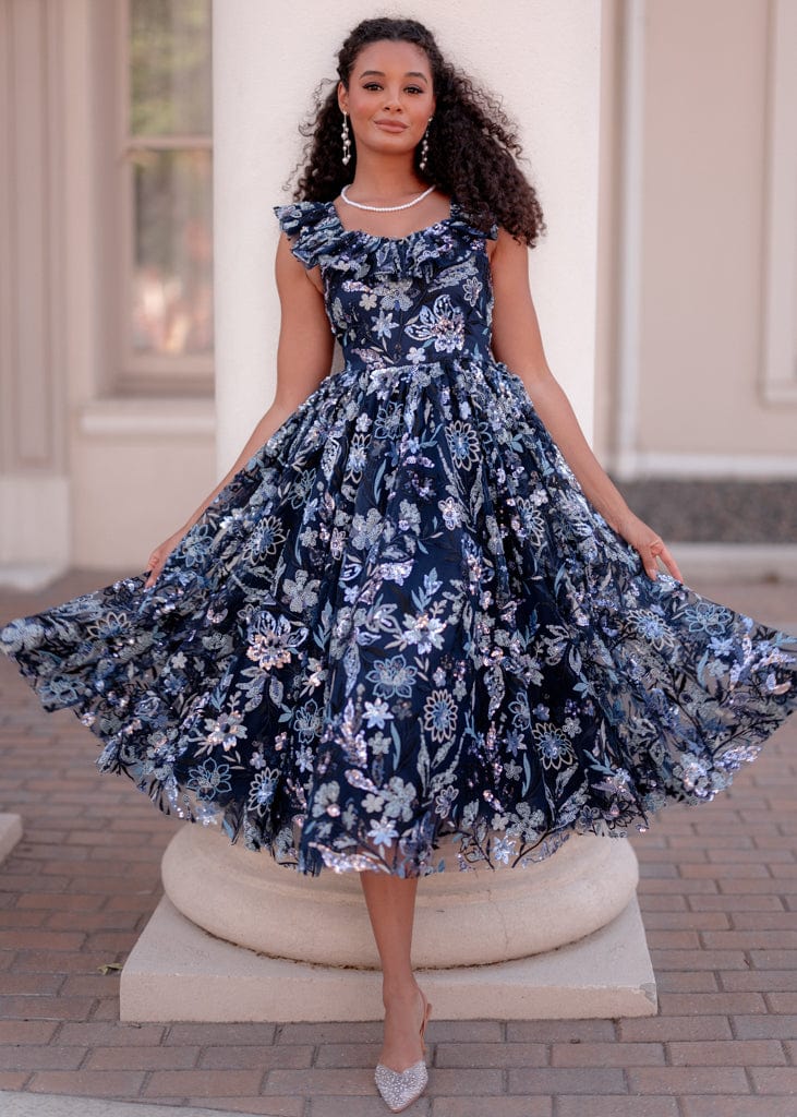 Chrissy Dress - Midnight Meadow