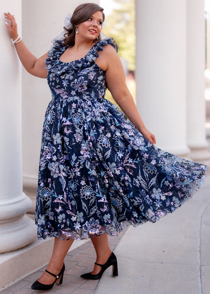 Chrissy Dress - Midnight Meadow