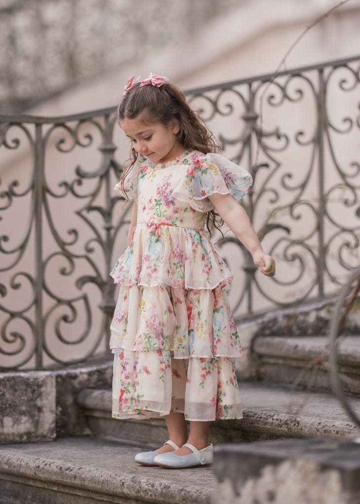 chic size inclusive model wearing JessaKae Clarabelle Girls Dress