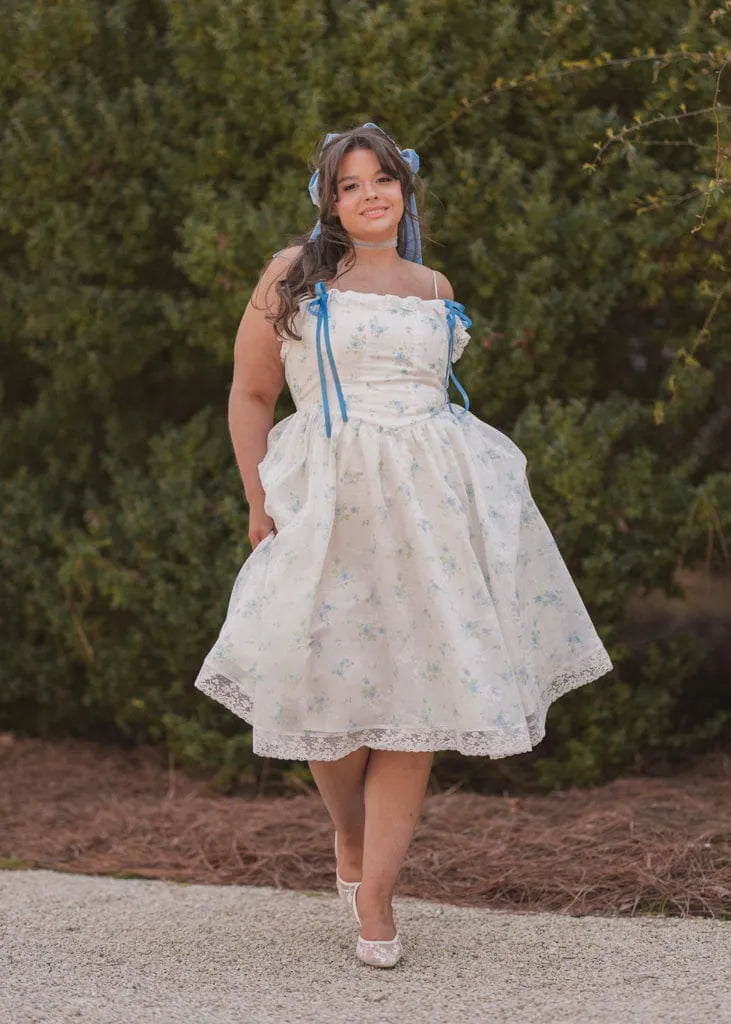 Coquette Sleeveless Blue Bow Dress | Occasion Dress in Sizes XXS6X | JessaKae Coquette Sleeveless Blue Bow Dress | Occasion Dress in Sizes XXS6X | JessaKae